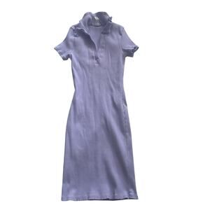 Full Tilt Purple Ribbed Collared Dress - Women's Medium